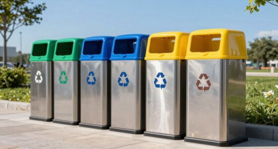 top dual compartment recycling bins