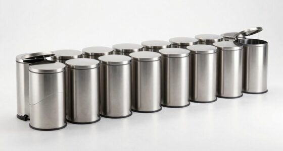 top stainless steel trash cans