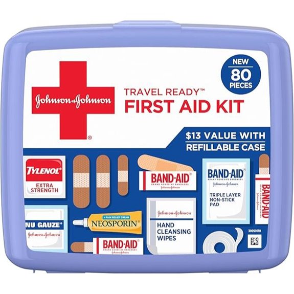 BAND-AID Travel Emergency First Aid Kit (80 Pieces)