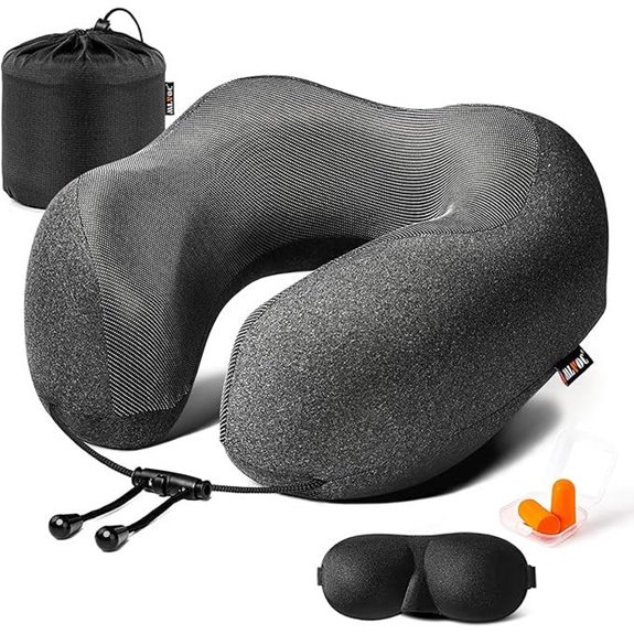 MLVOC Travel Pillow with Eye Mask and Earplugs