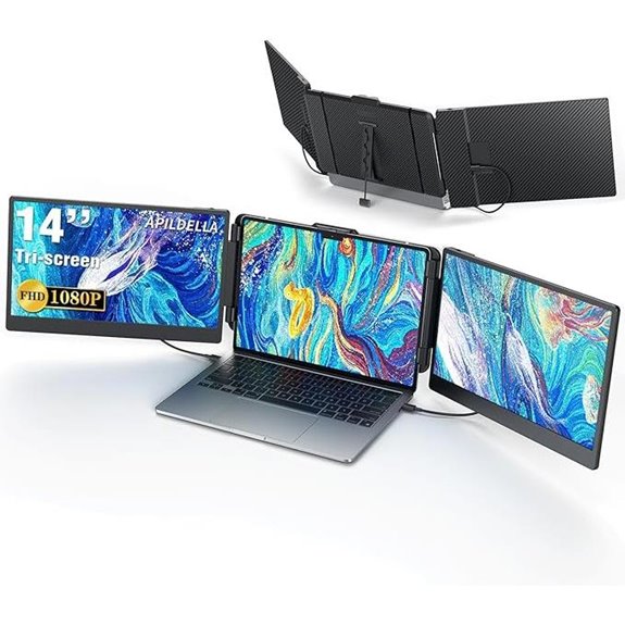 Triple Laptop Screen Extender with 1080P FHD Display