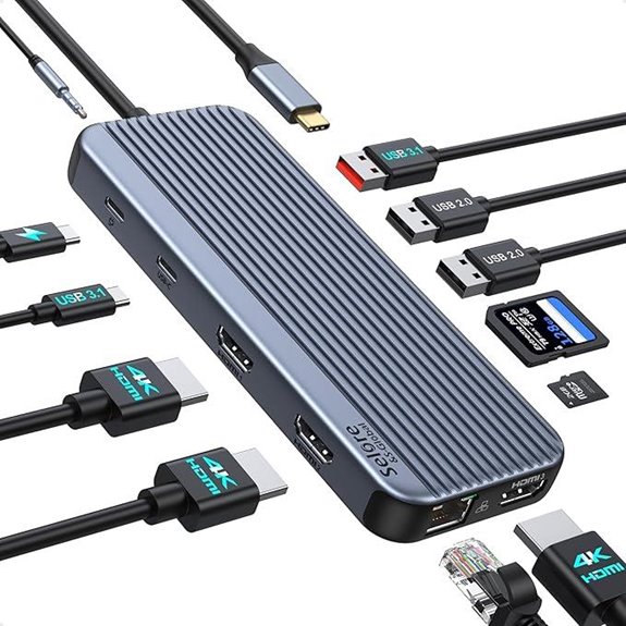 USB-C Docking Station with Triple HDMI and 12-in-1 Features
