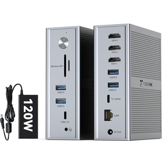TobenONE Triple Monitor Docking Station for Mac/Windows