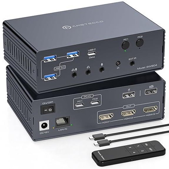 Thunderbolt 4 KVM Dock for 3 Monitors and Laptops