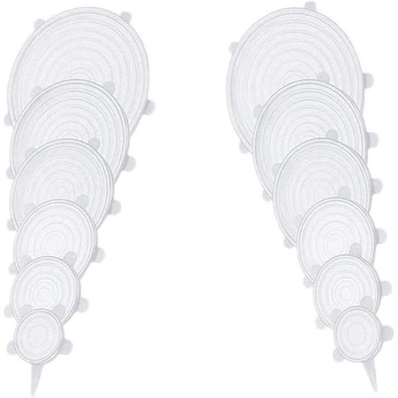 12 pcs Silicone Stretch Lids Set for Food Storage