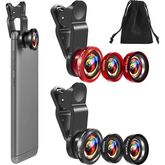 Flutesan 2-Pack 3-in-1 Smartphone Camera Lens Kit
