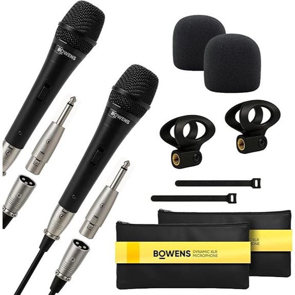Bowens Dynamic Microphone 2-Pack with 15ft Cables