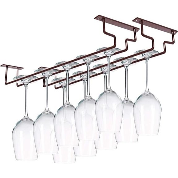 MOCOUM 2 Pack 15.6 Wine Glass Rack for Cabinets