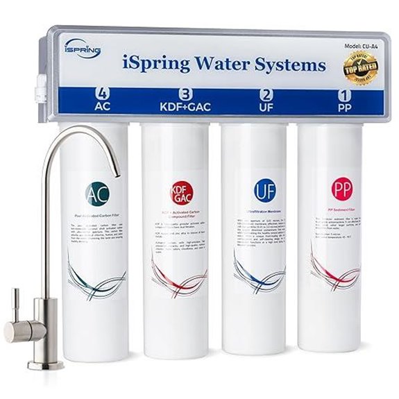 iSpring CU-A4 Under Sink Water Filter System