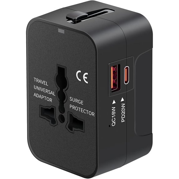 Universal Travel Adapter with USB-C & Fast Charging