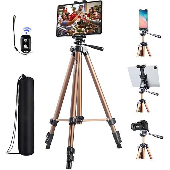 Universal Tablet & Phone Tripod Stand with Remote