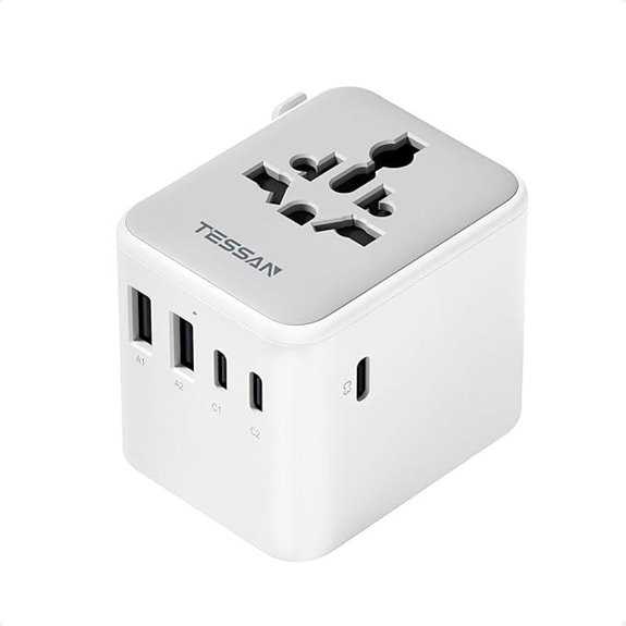 TESSAN Universal Travel Adapter with Multiple USB Ports