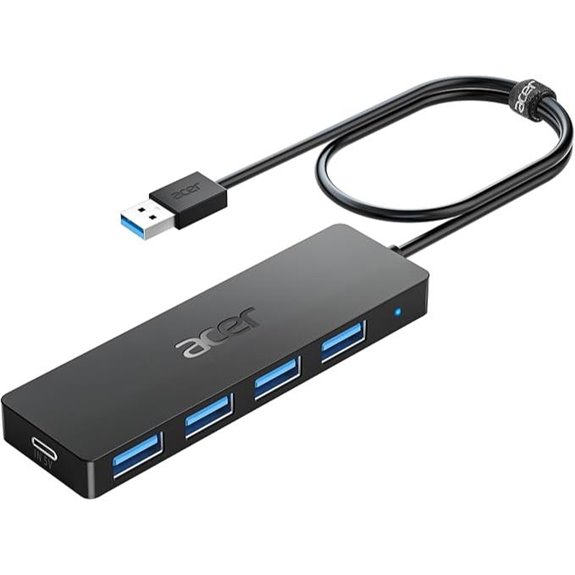 Acer 4-Port USB 3.0 Hub with Type-C Power