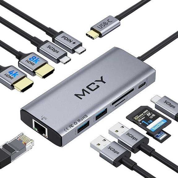 MCY USB C Hub Docking Station with Dual Monitors