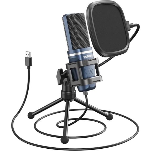 TONOR TC-777 USB Podcast Microphone with Stand
