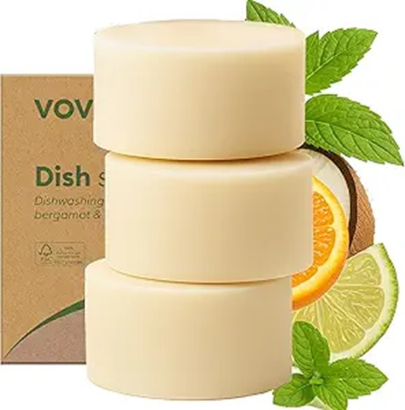 Vove Dish Soap Bar 3-Pack Coastal Citrus Mint