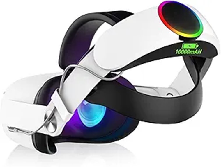 RGB Quest 2 Head Strap with Battery and Fast Charging