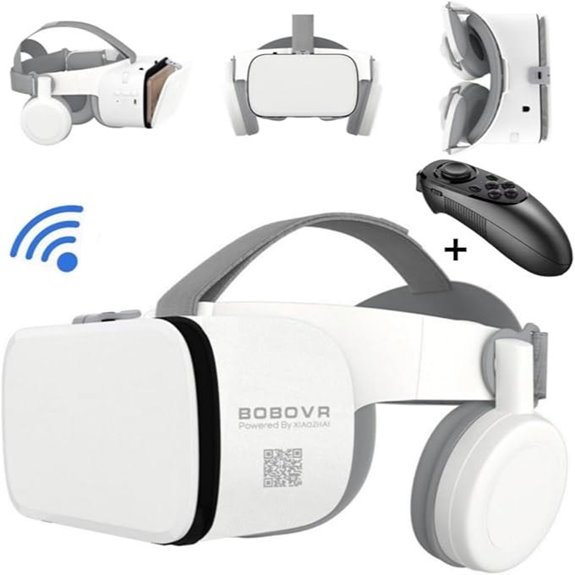 VR Headset with Bluetooth Headphones for Phones