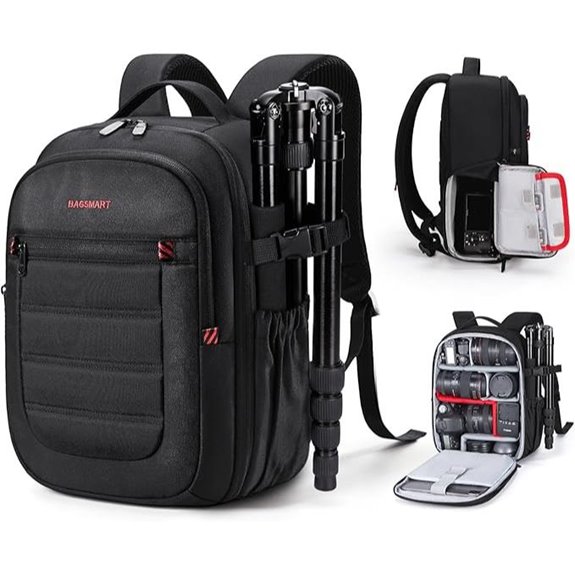 BAGSMART Small Waterproof Camera Bag with Laptop Compartment
