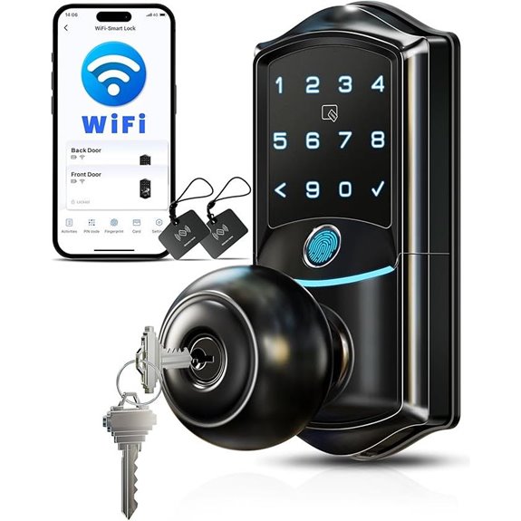 Veise VE028 Wi-Fi Smart Lock with Fingerprint and App