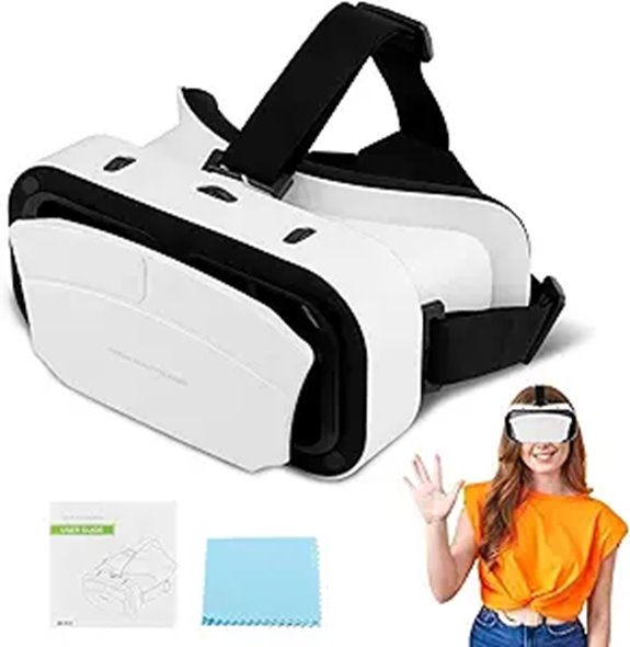3D VR Glasses Headset with Wide Angle Lens