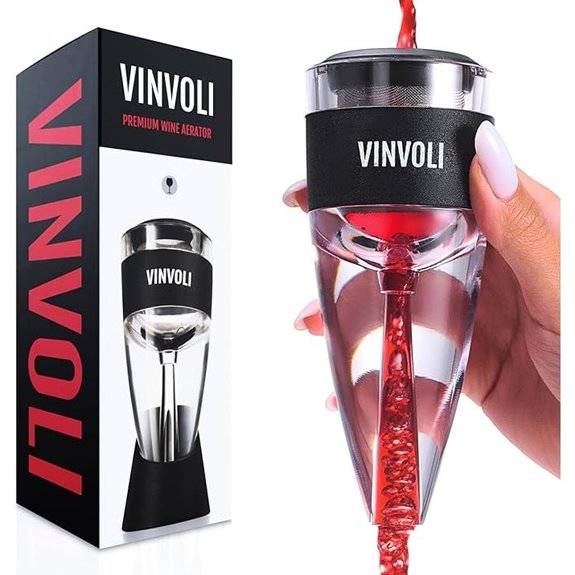 Vinvoli Wine Aerator with Sediment Filter and Stand
