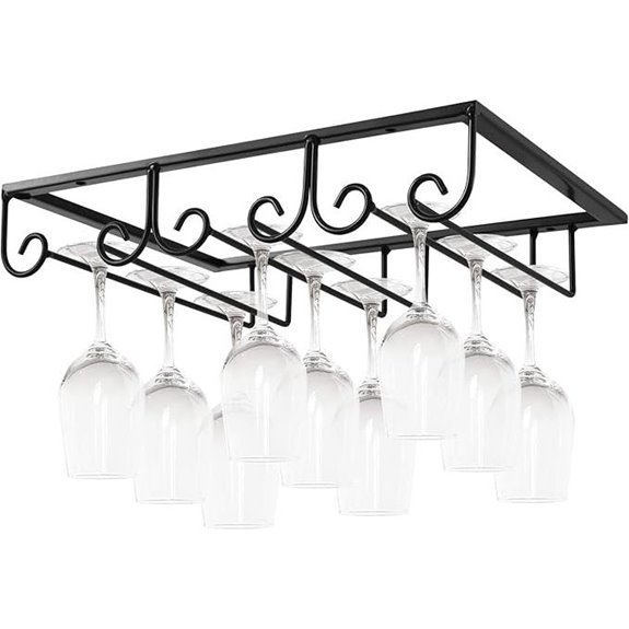 MOCOUM Under Cabinet Glass Rack for Wine Glasses