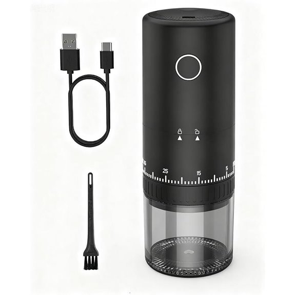 Rechargeable Coffee Grinder with Adjustable Settings