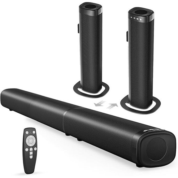 Bluetooth Sound Bar with Detachable Home Speaker