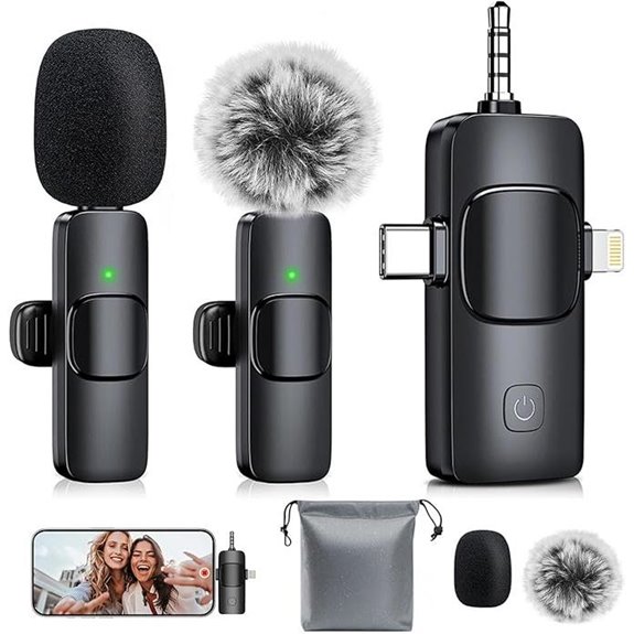wireless iphone lavalier microphone