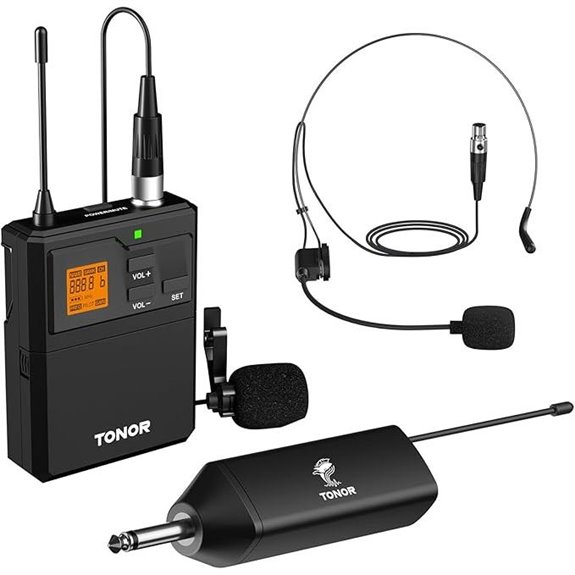 TONOR UHF Wireless Microphone System with Lavalier