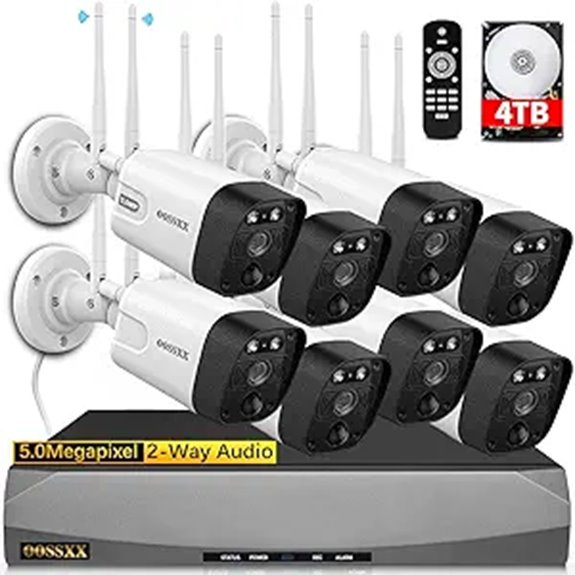 Outdoor Wireless Security Camera System with Audio