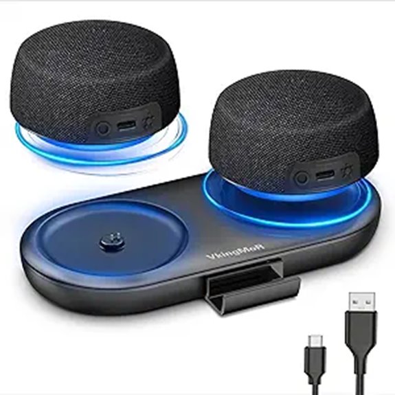 Bluetooth Wireless Speaker Set with RGB Lights