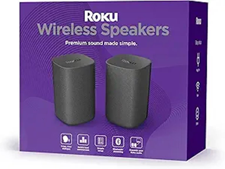 Roku Wireless Speakers (Pair) for Roku TV and Streambar
