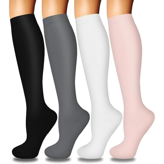 Iseasoo Women's Compression Socks (4 Pairs)