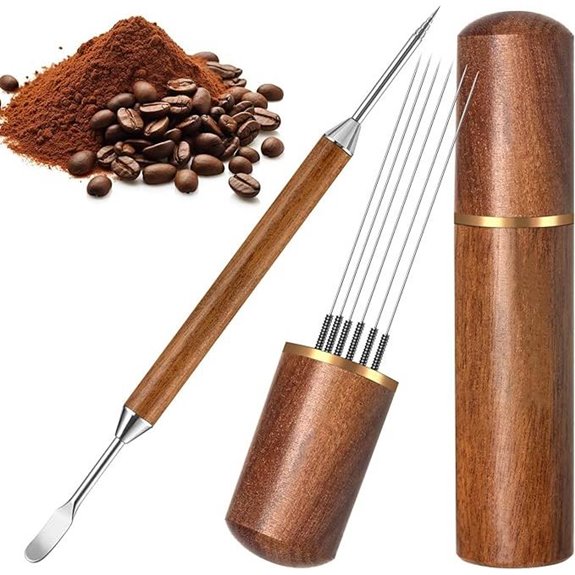 Espresso Coffee Stirrer Kit with Wood Handle