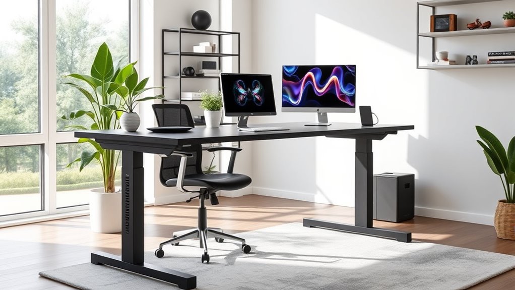 adjustable stable quiet desk