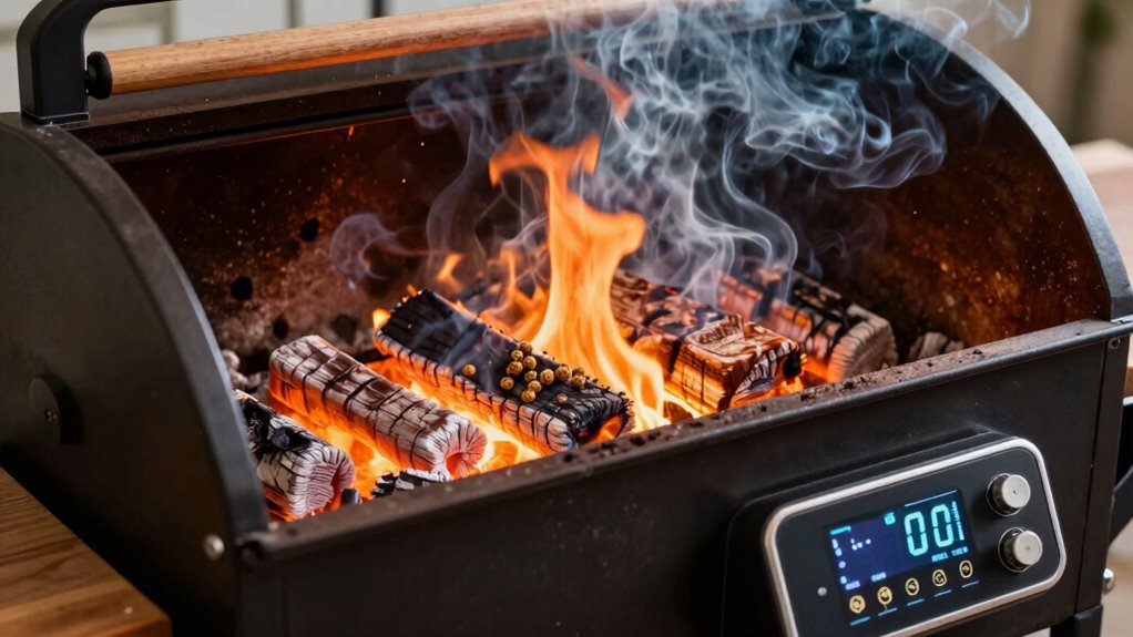 controlled wood pellet combustion