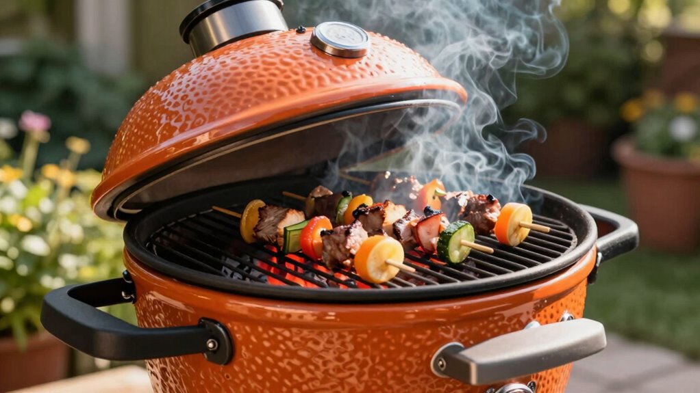 efficient kamado grill usage