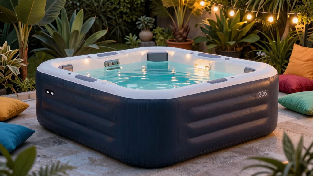 hot tub inflatable features