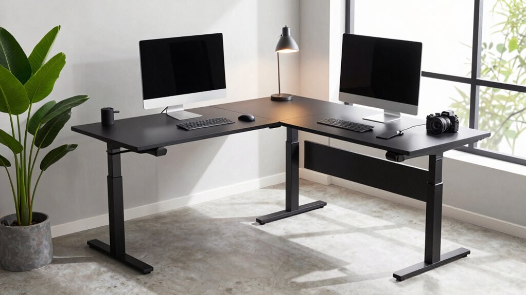 top l shaped standing desks