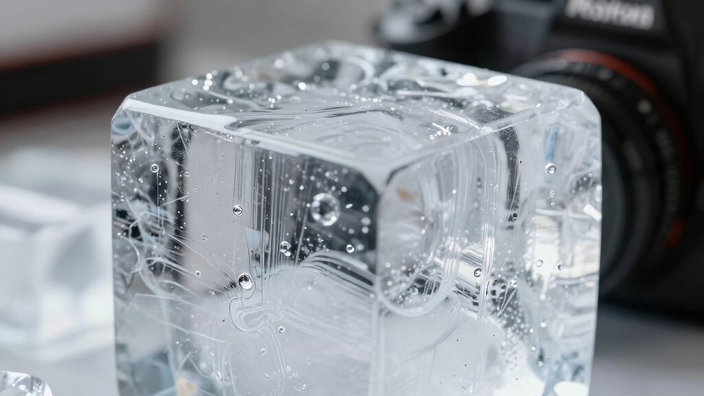 trapped air bubbles impurities