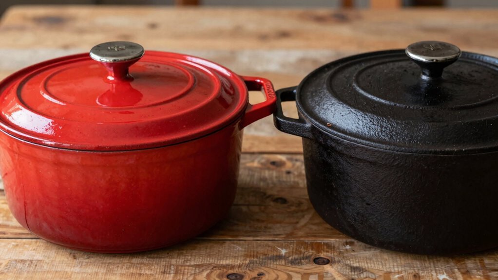 cast iron seasoned versus enameled