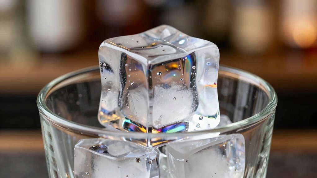 clear ice enhances cocktail presentation