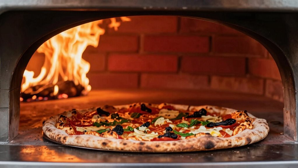 even heat distribution ensures perfect pizza