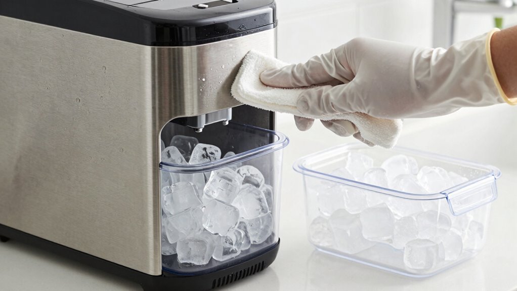 maintain clean dry ice maker