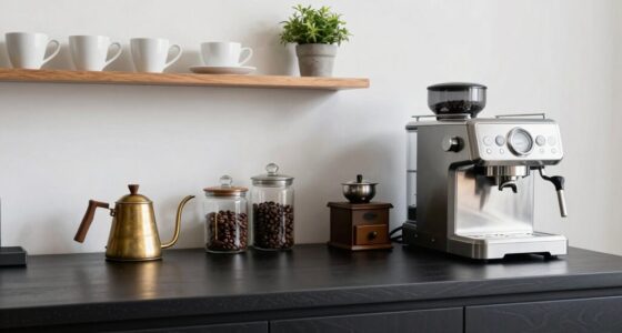 organized stylish coffee station