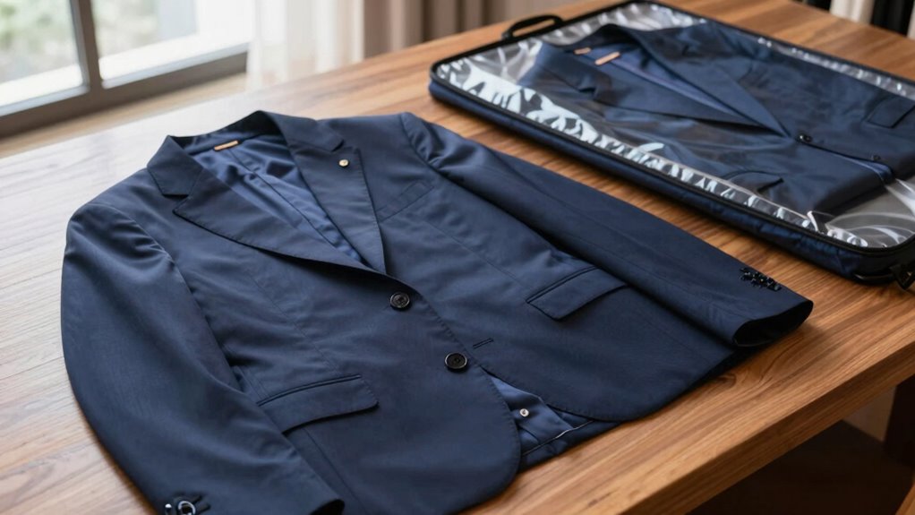 proper suit folding technique