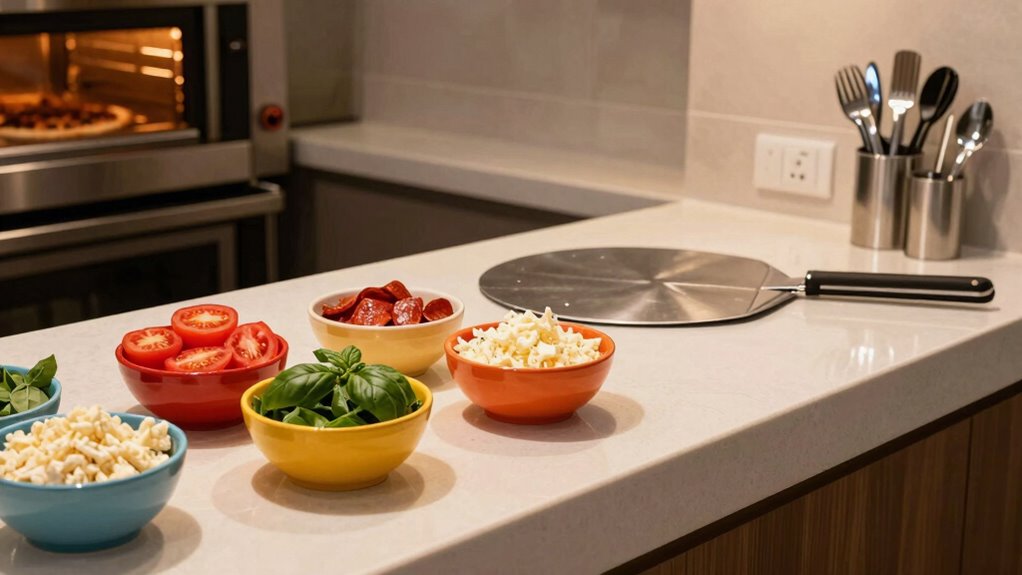 quick pizza station setup