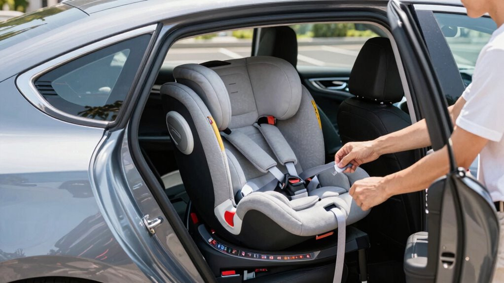 securely install travel car seat